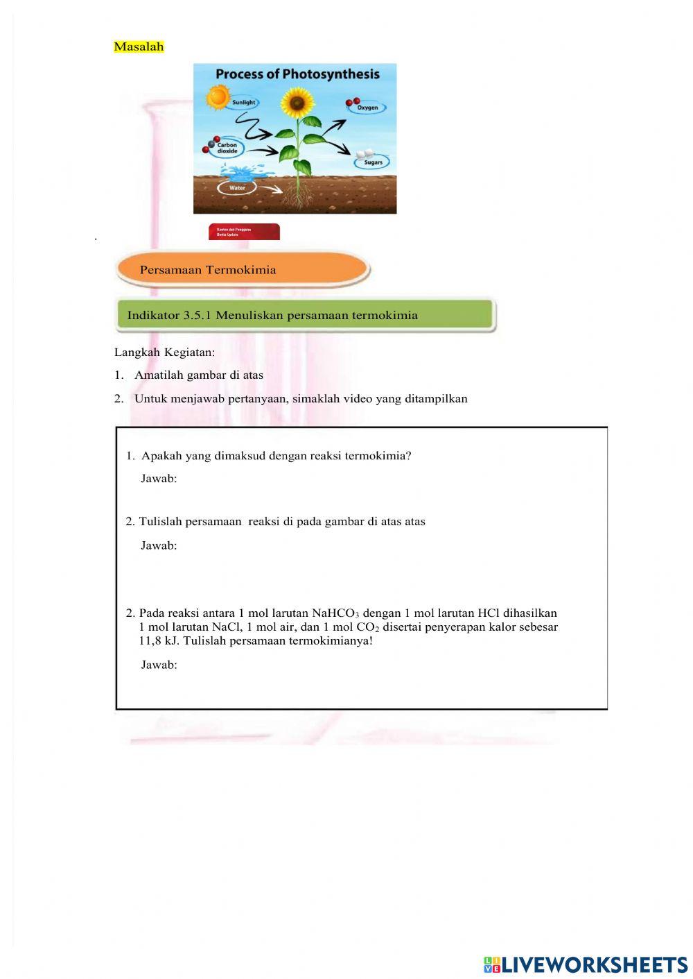 Persamaan termokimia