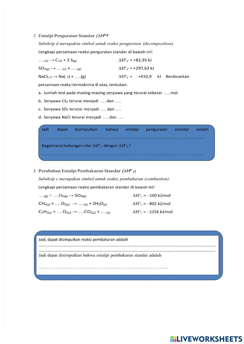 Persamaan termokimia