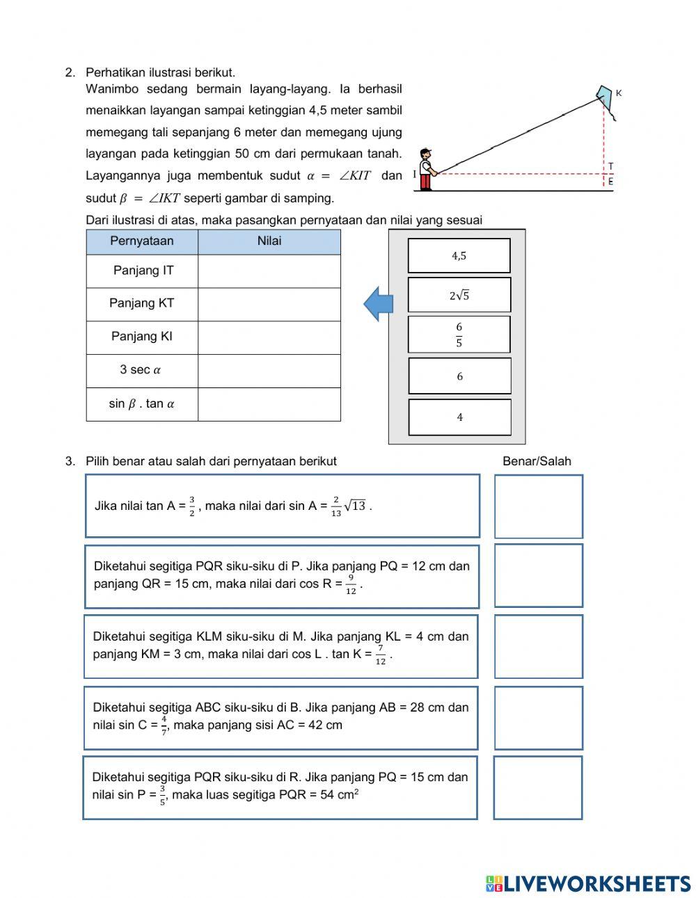 LKPD Perbandingan Trigonometri