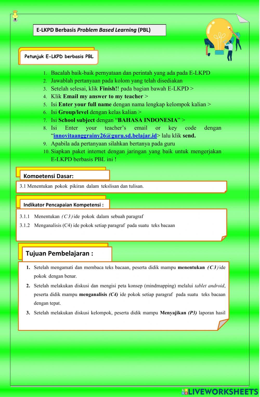 Ide Pokok Bahasa Indonesia