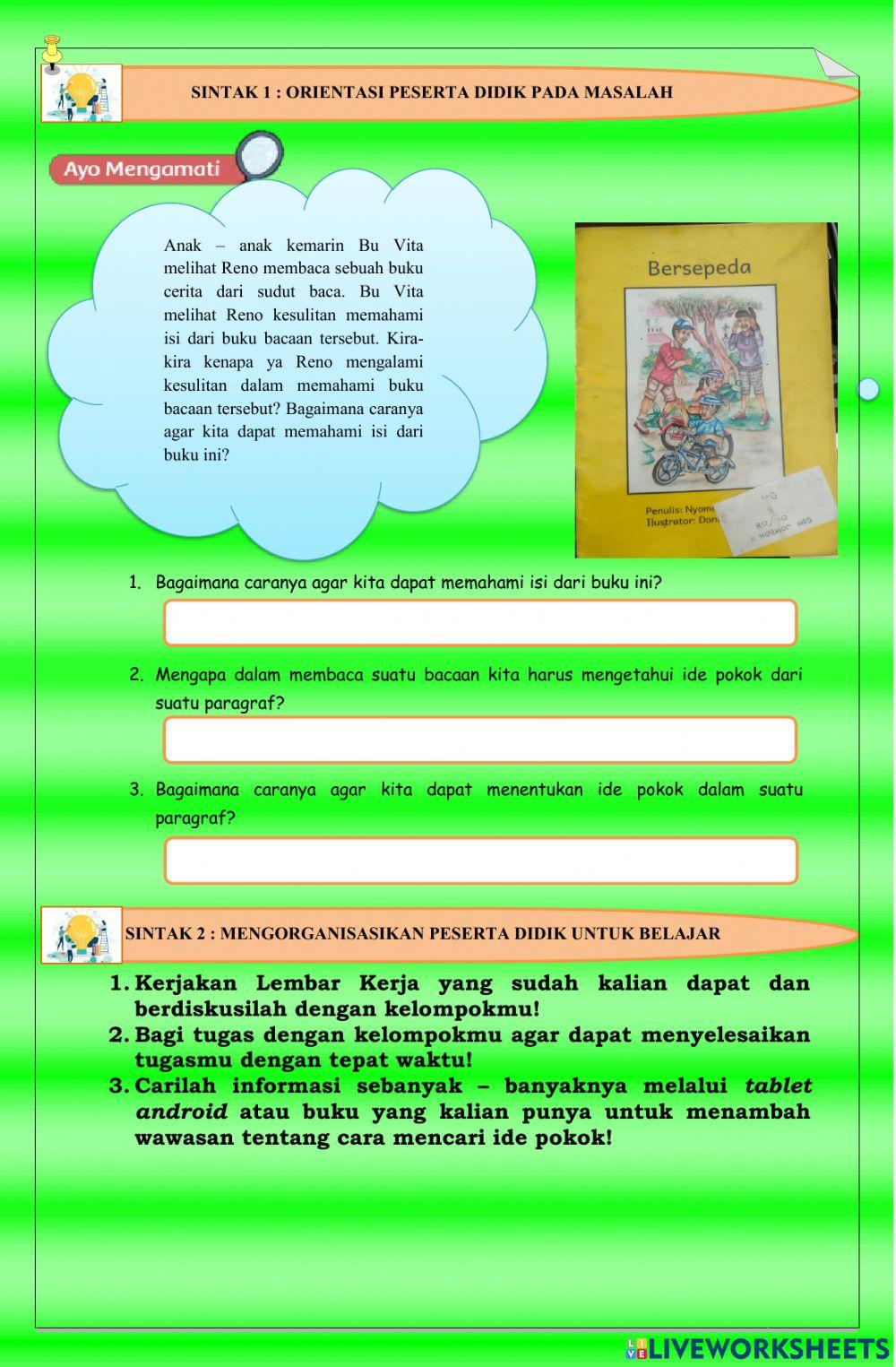 Ide Pokok Bahasa Indonesia