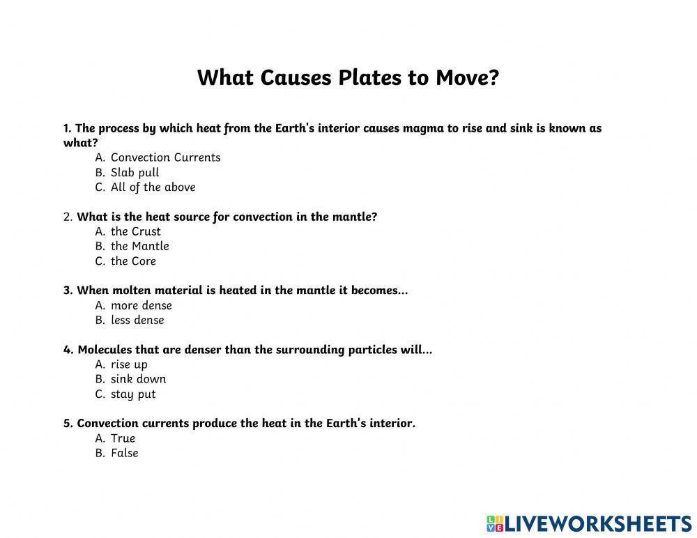 Causes of Plate Movement