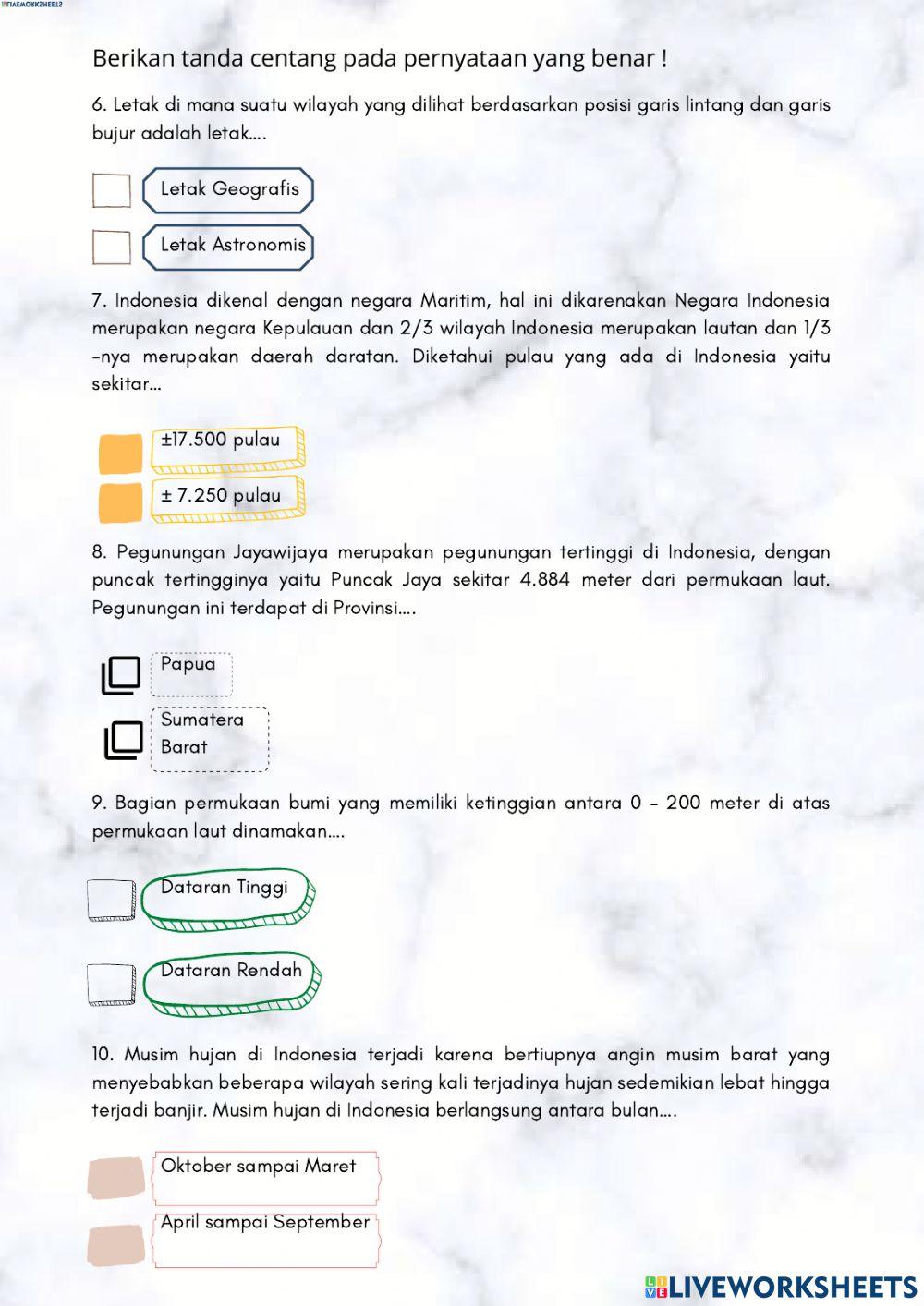 Ulangan harian tema 2 kelas 4