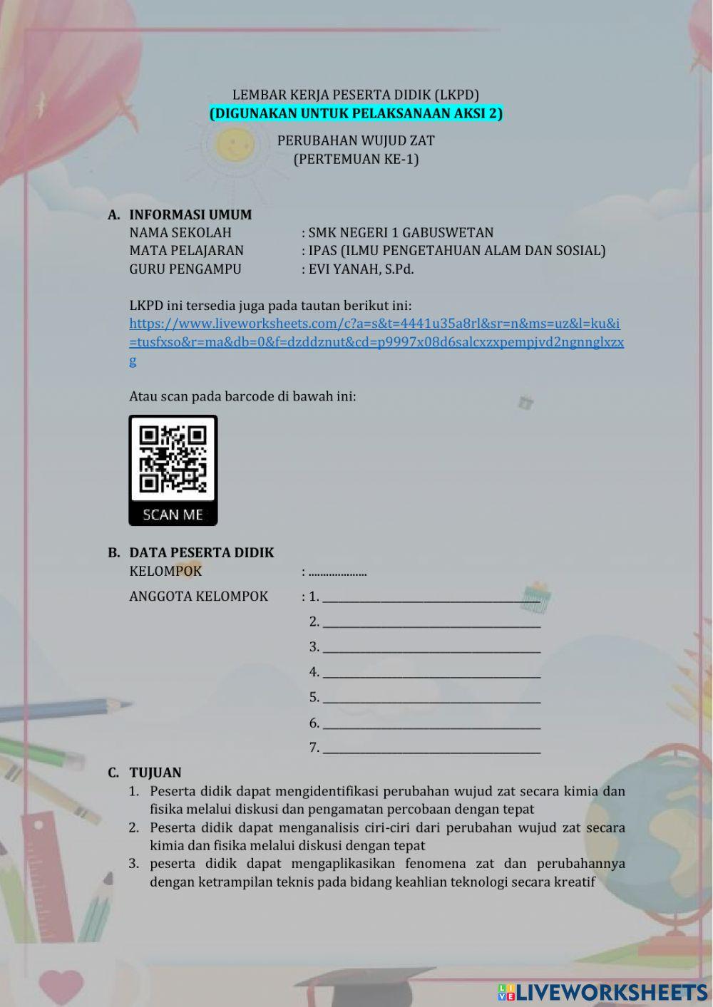 Perubahan wujud zat ppl 2 evi