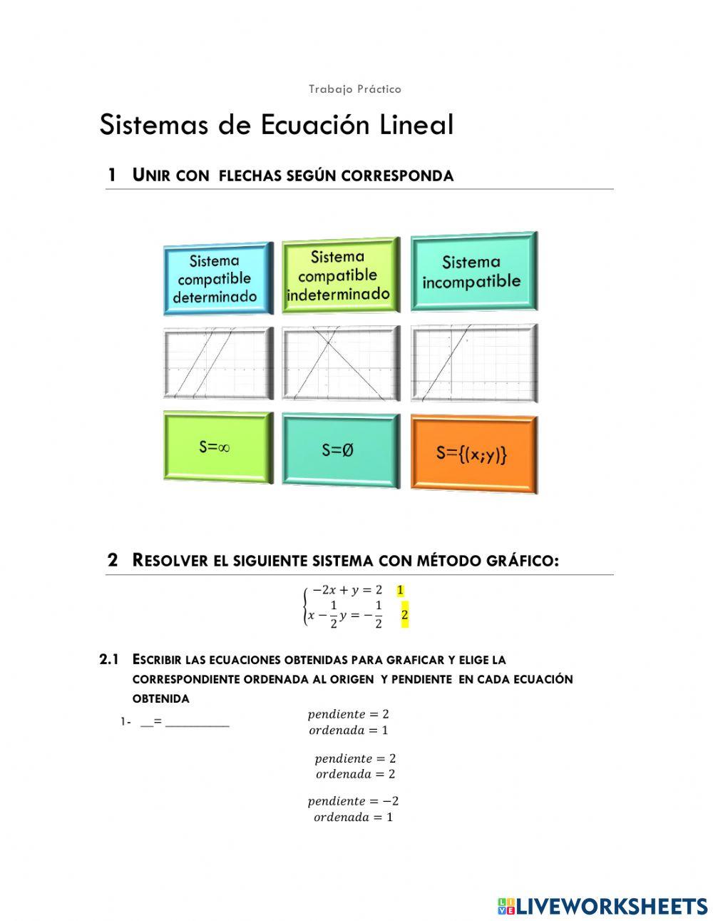 Sistemas de Ecuaciones Lineales