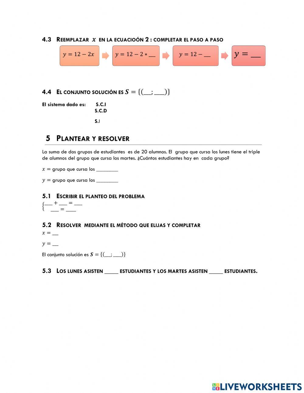 Sistemas de Ecuaciones Lineales