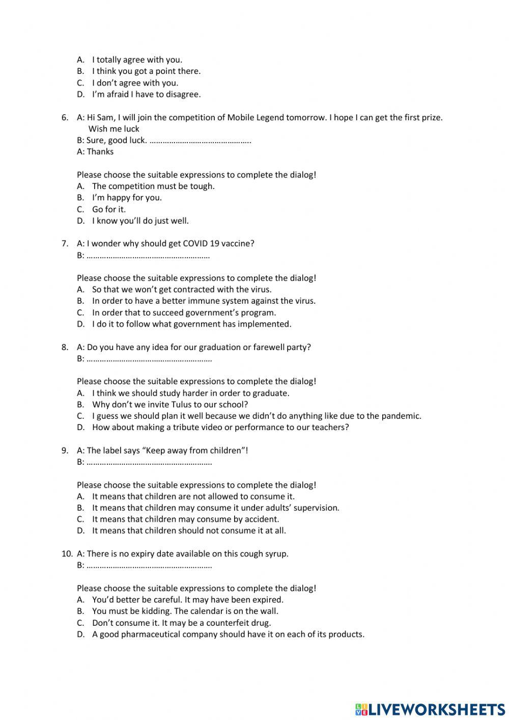 Latihan PTS Bahasa Inggris kelas 9 smt 1