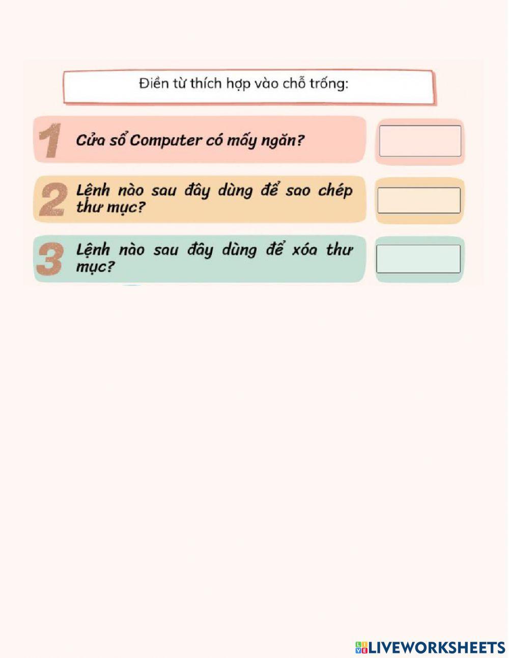 Tin học 5 - Bài 2: Luyện tập