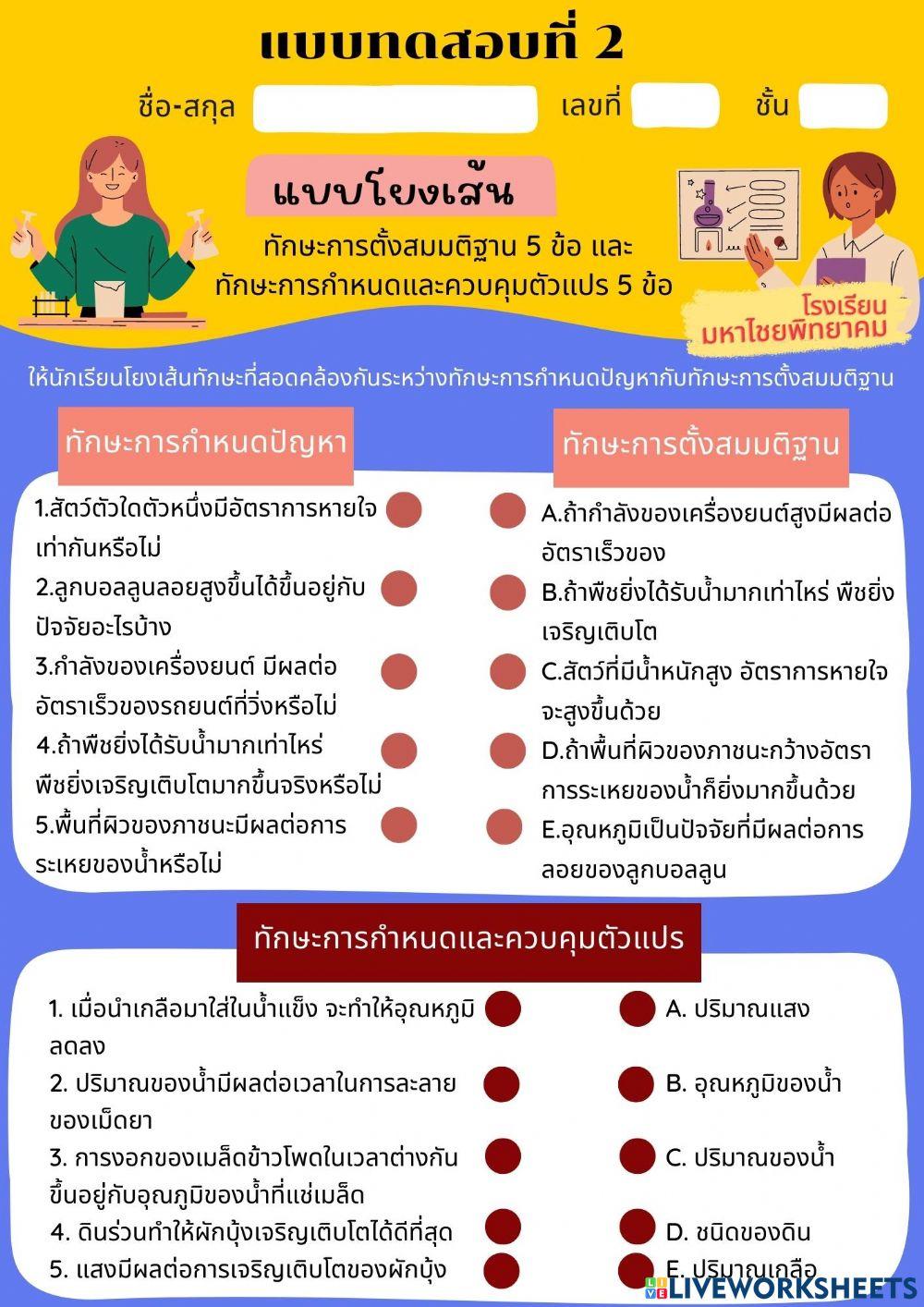 แบบทดสอบที่ 2 รายวิชา plc กลุ่มสาระวิทยาศาสตร์และเทคโนโลยี