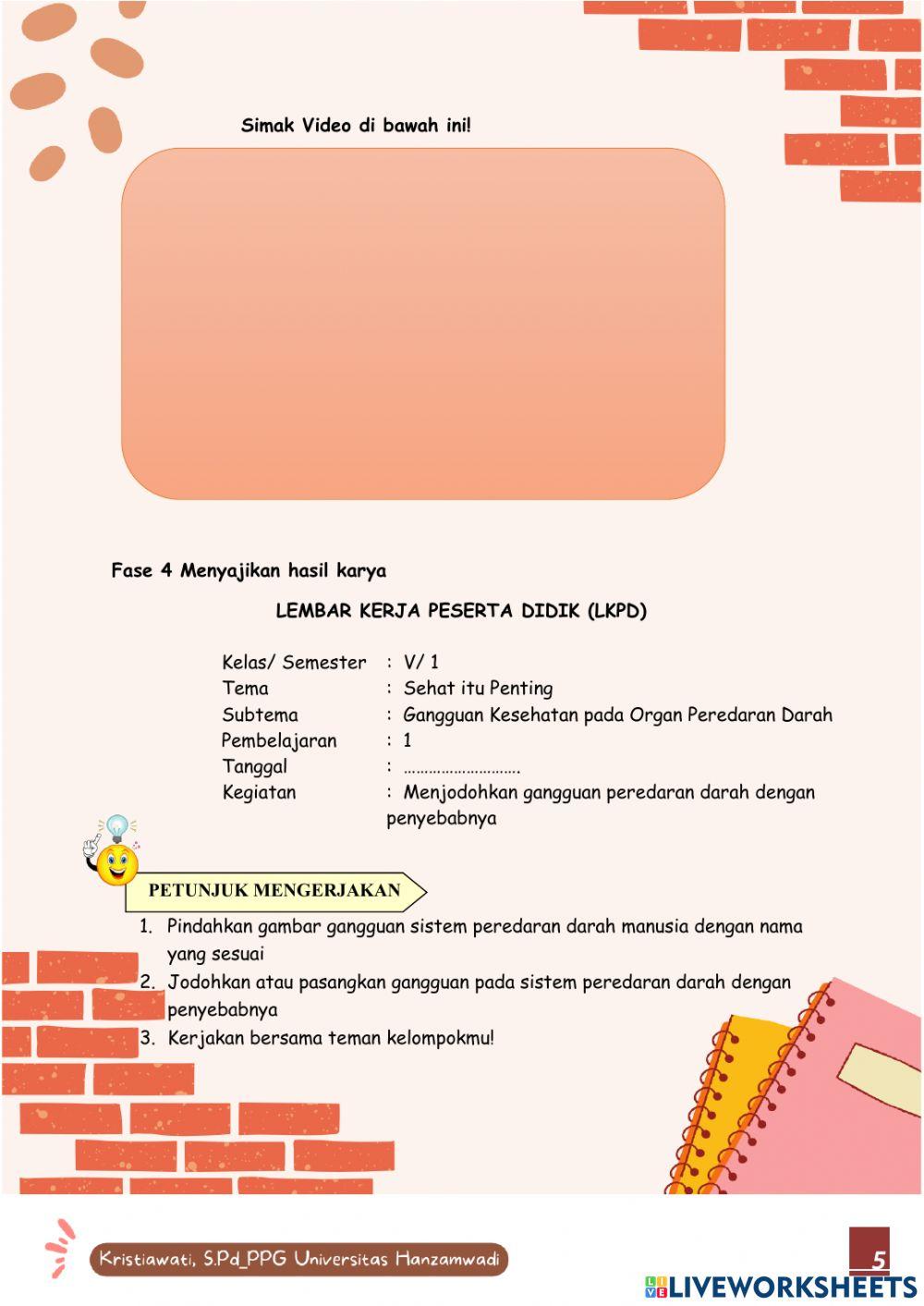 LKPD Gangguan pada sistem peredaran darah manusia