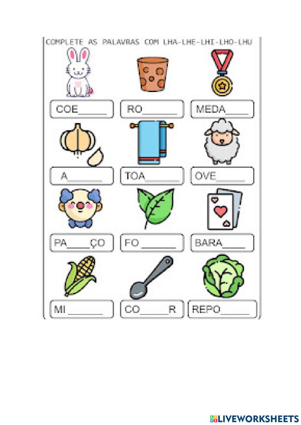 Sílabas complexas lh