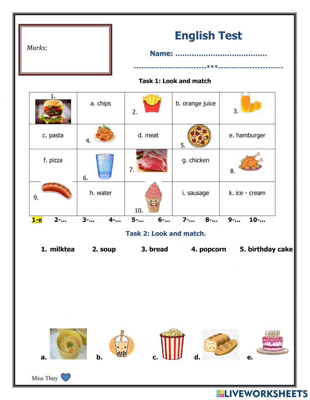 Unit 4 - lesson 4 - foods - bonus