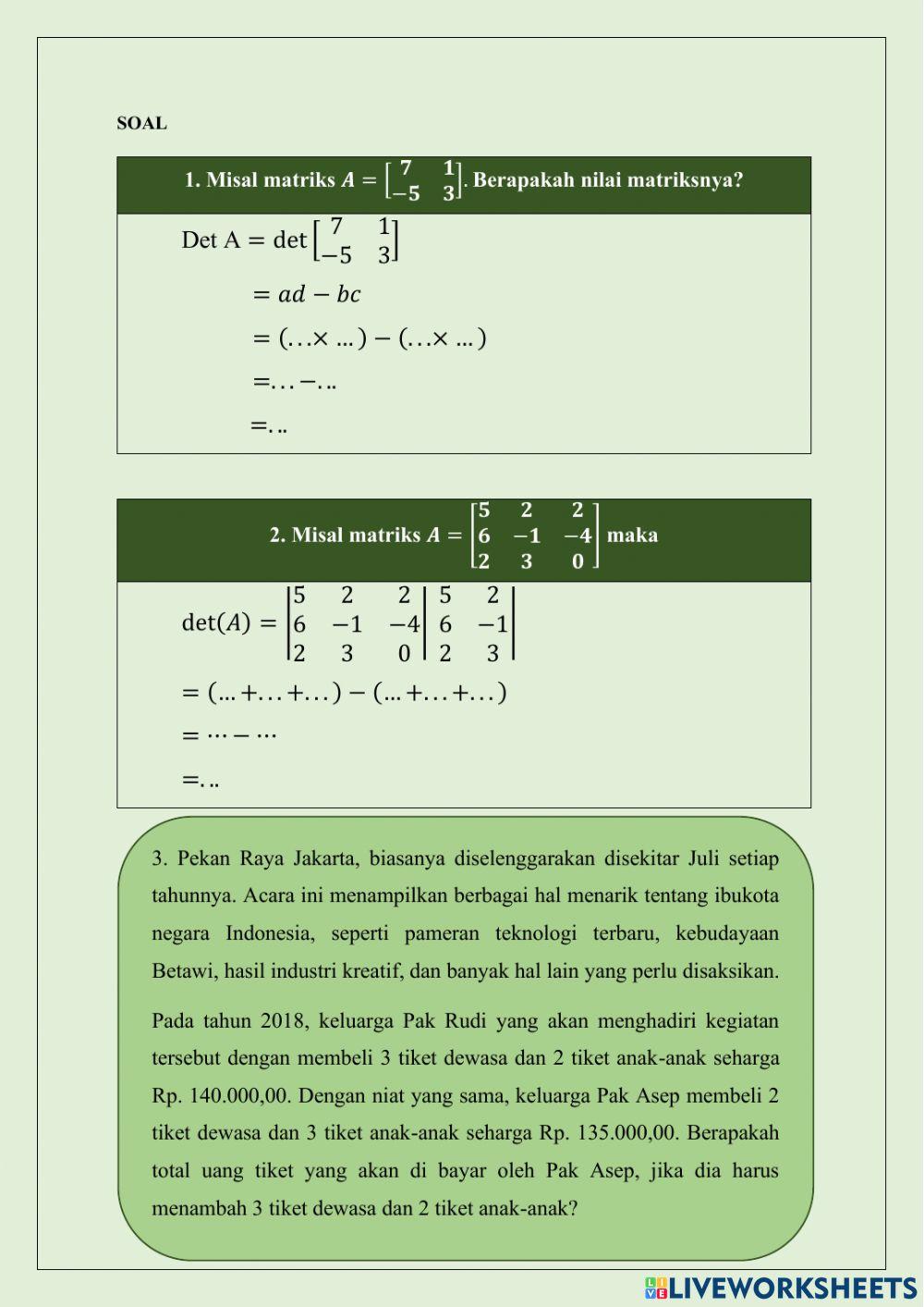 LKPD Determinan Matriks