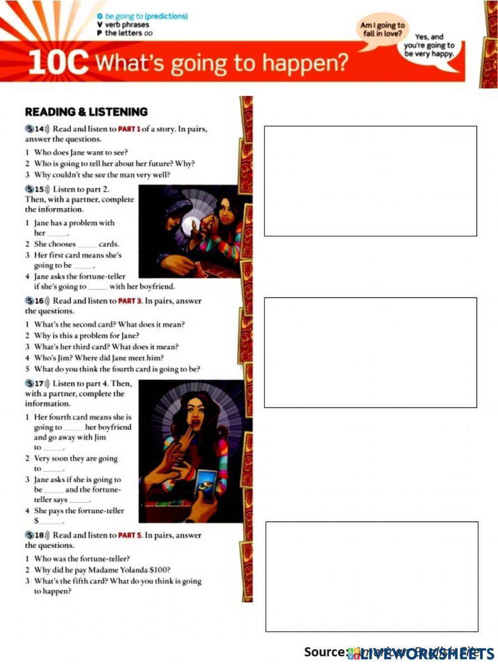 What's going to happen? (Reading and Listening)