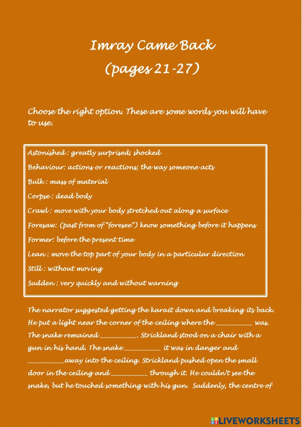 Imray Came Back: pages 21-27