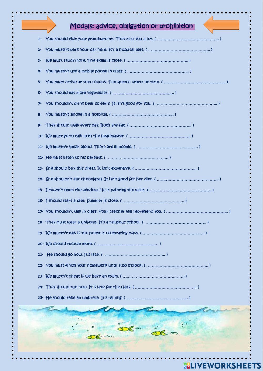 Obligation , Prohibition , Suggestion