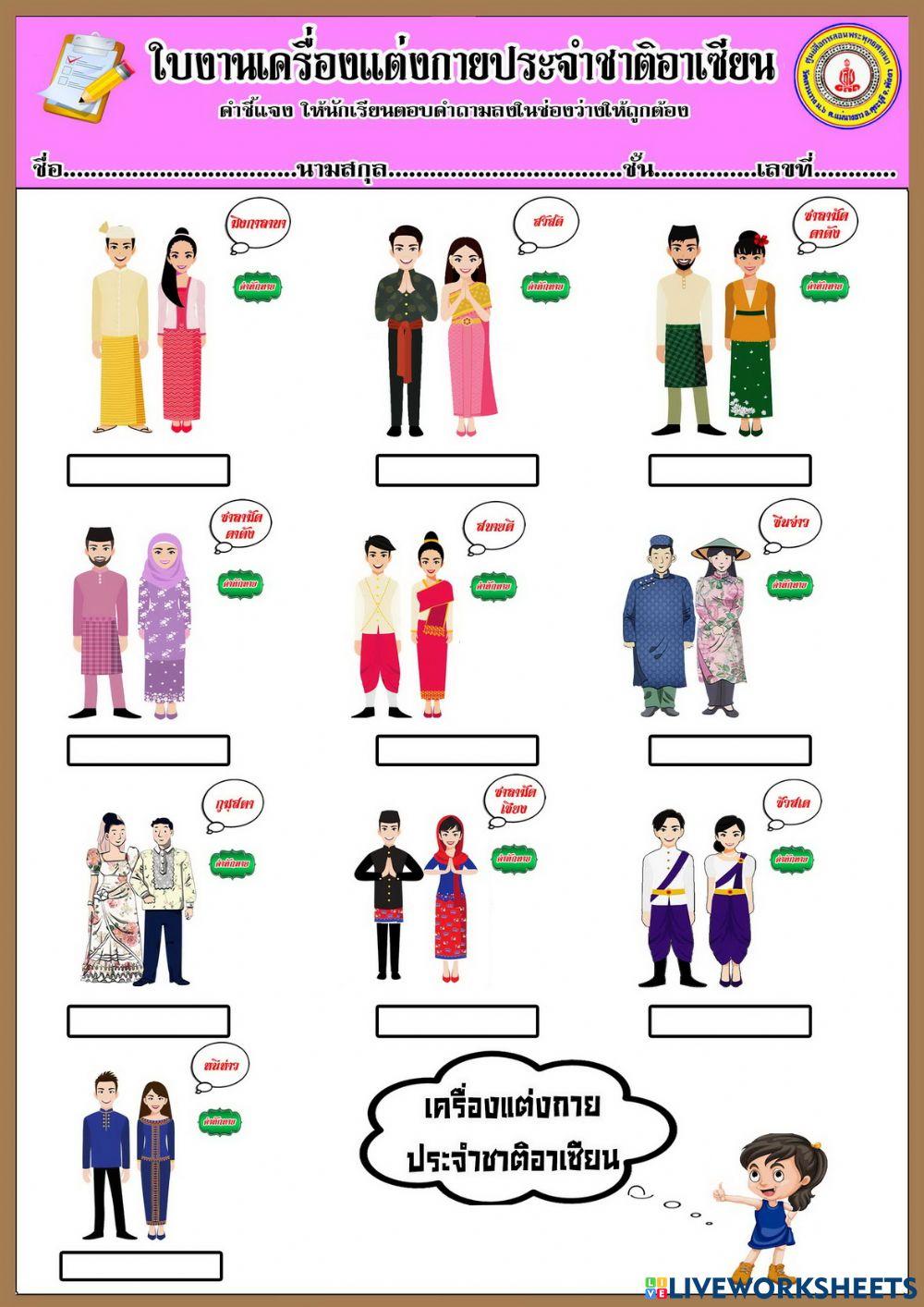 เครื่องแต่งกายปรจำชาติอาเซียน