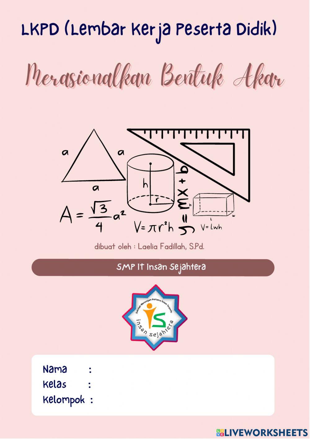 Merasionalkan Bentuk Akar