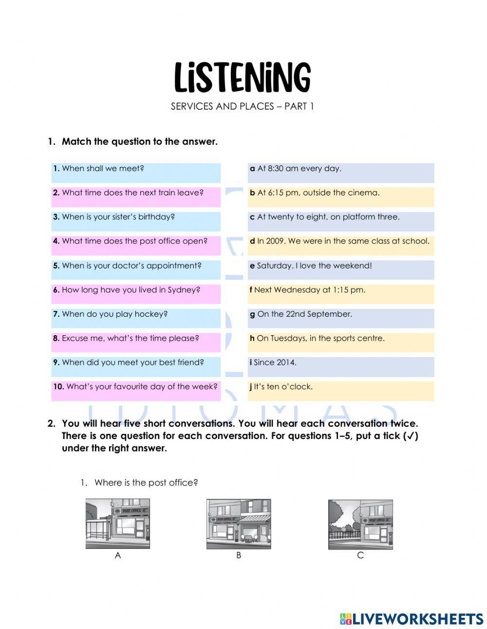 A2 - Listening Test pt. 1 
