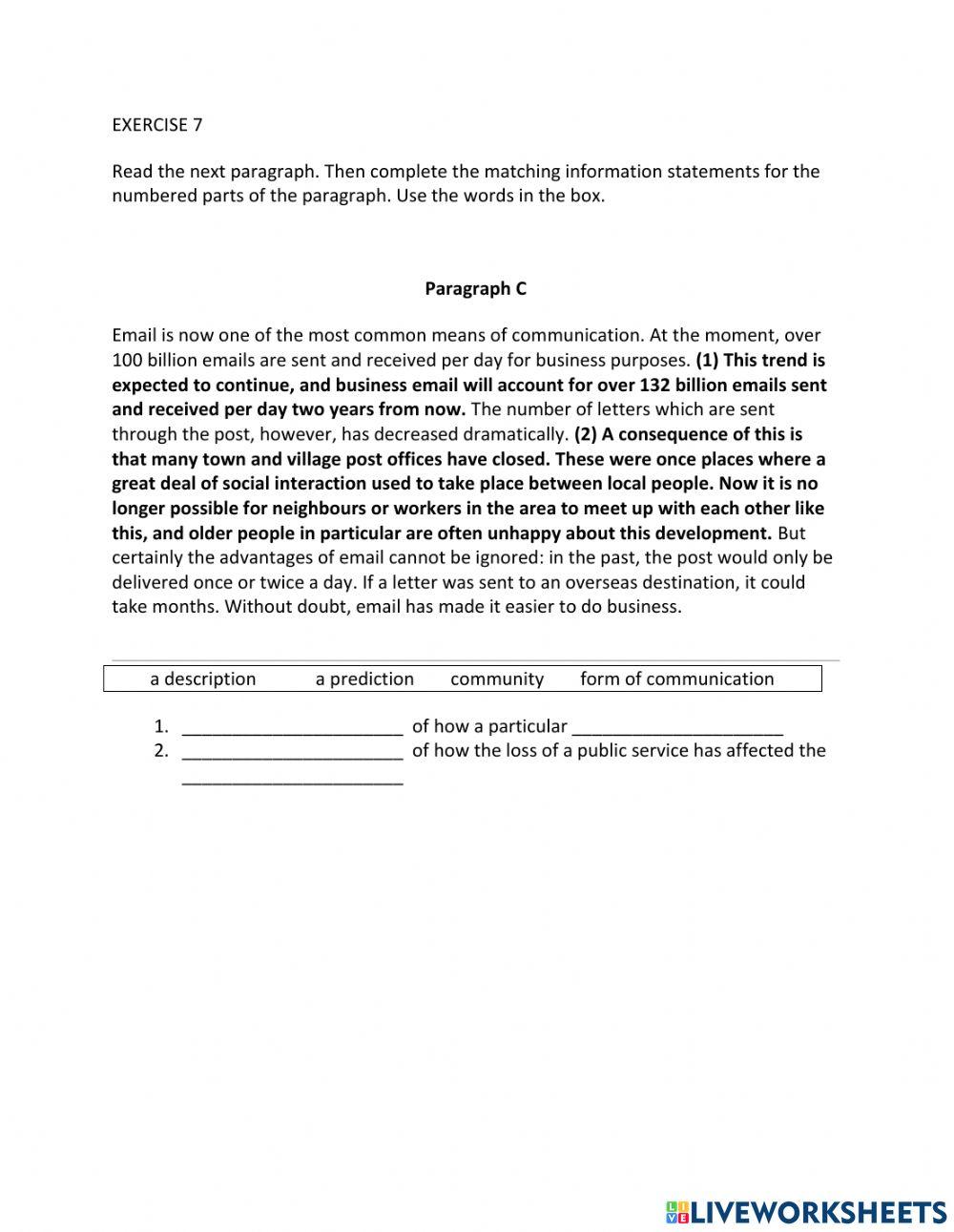 Ie1 unit 4 reading exercise 7