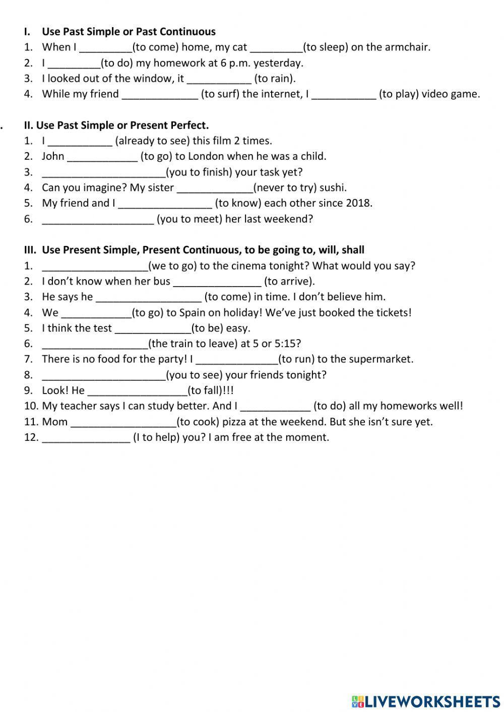 Present, Past, Furure