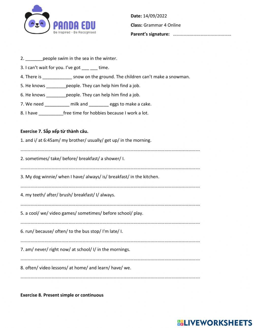 Advanced 4 progress test 1