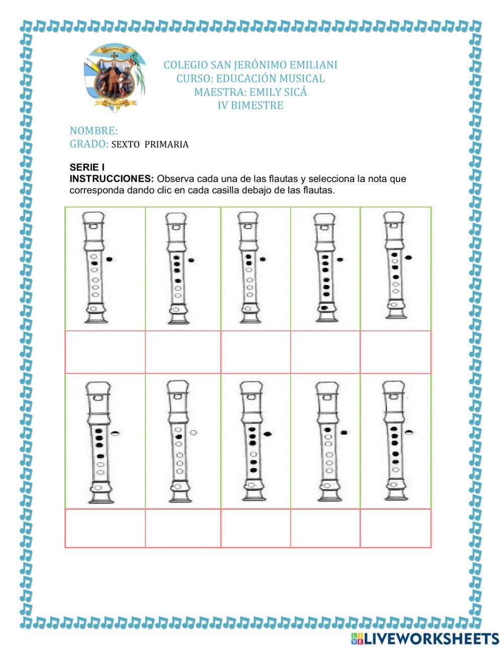 Evaluación flauta dulce