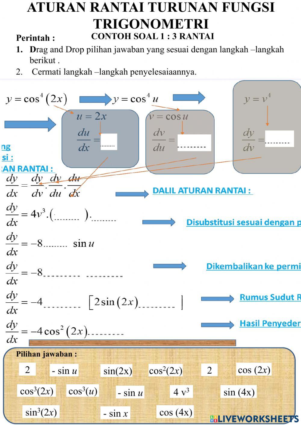 Aturan Rantai 3 Rantai Aturan Rantai 3 Rantai