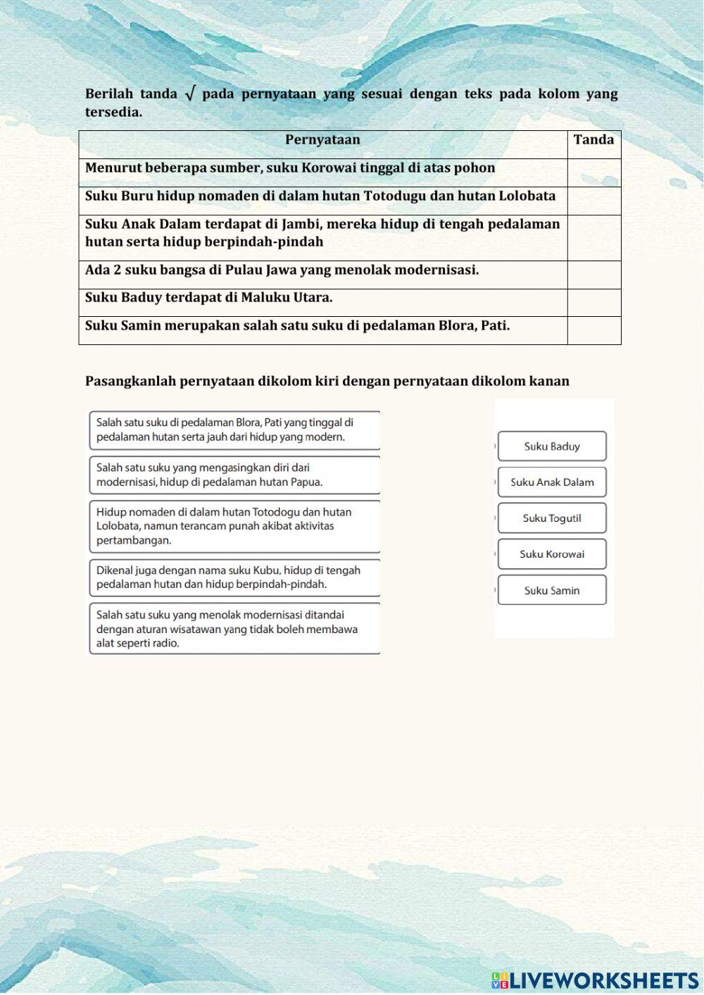 Penilaian Tengah Semester kelas IX