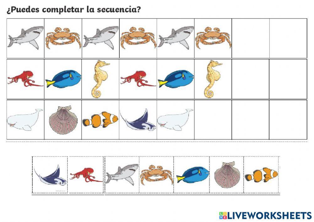 Serie animales marinos
