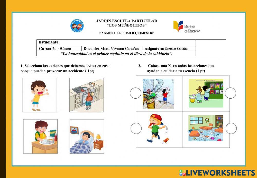 Exámen de estudios sociales