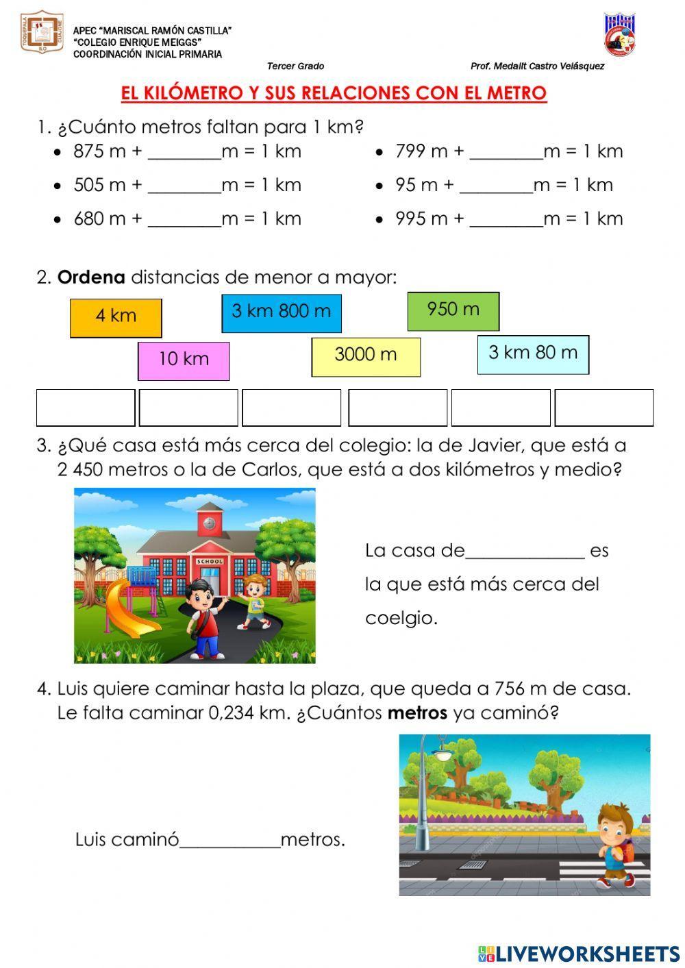 Kilómetros y metros