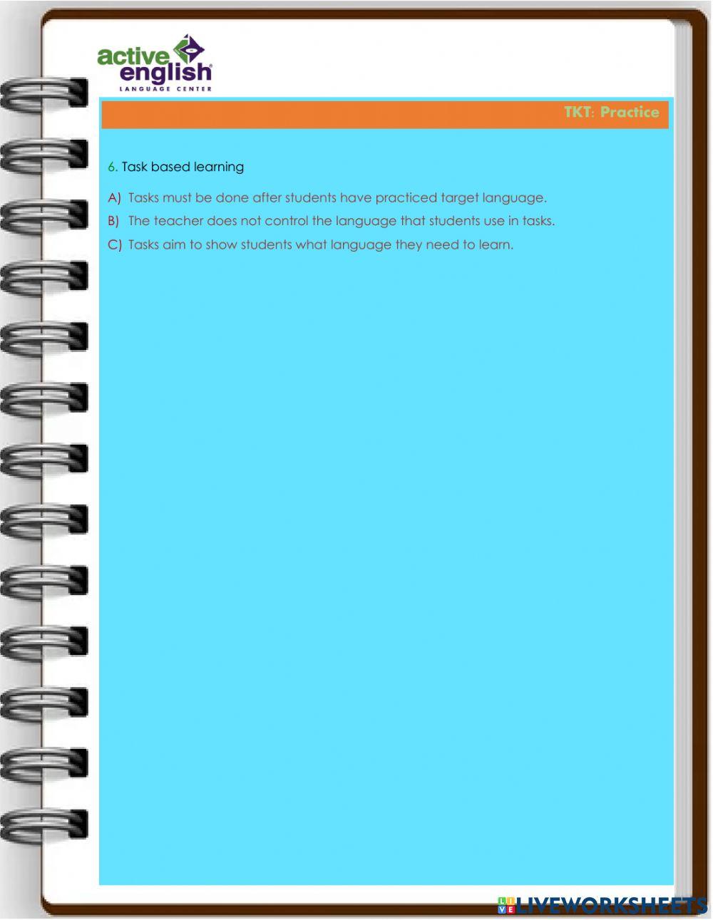 TKT Practice Task 15