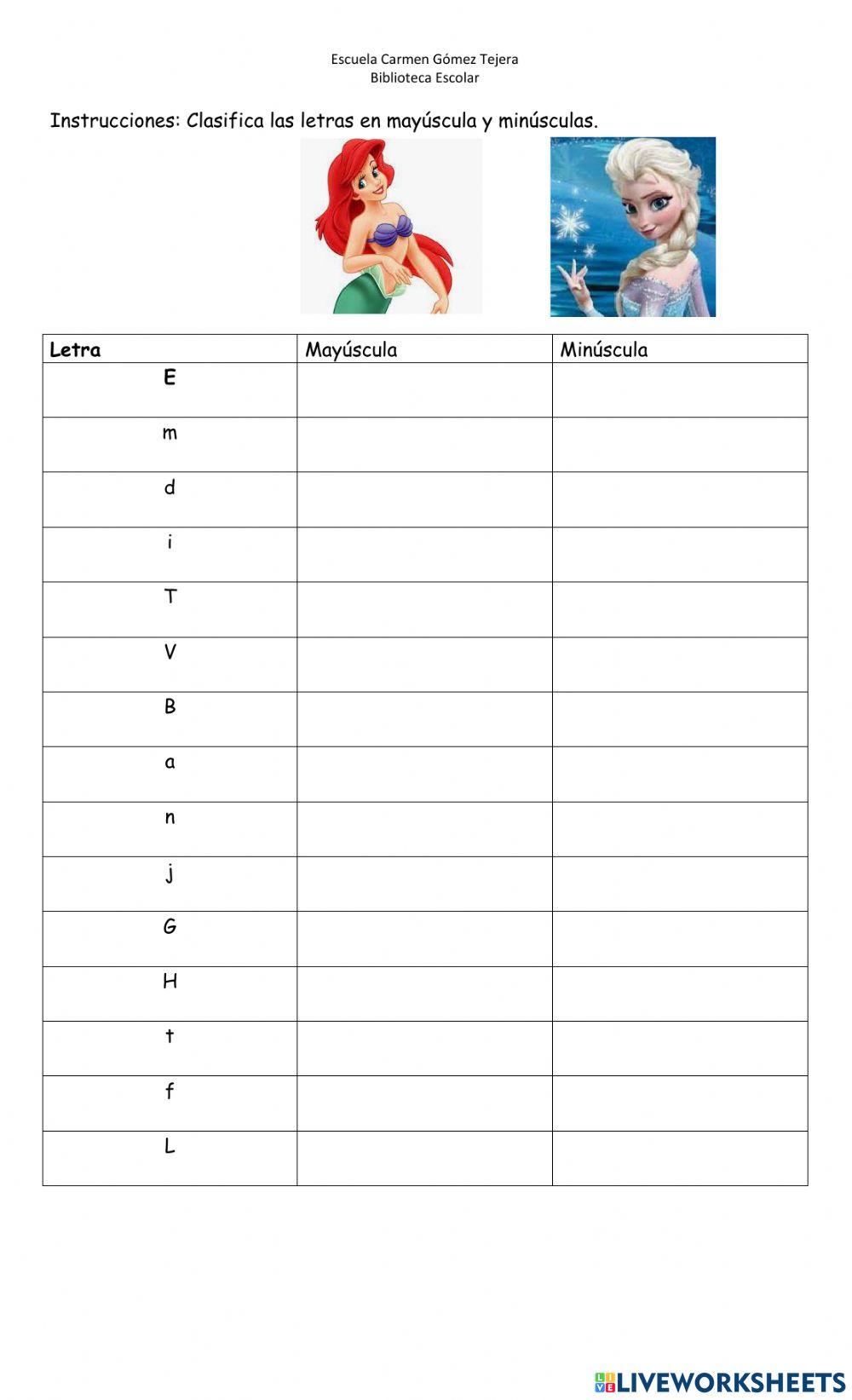 Mayúsculas y minúsculas