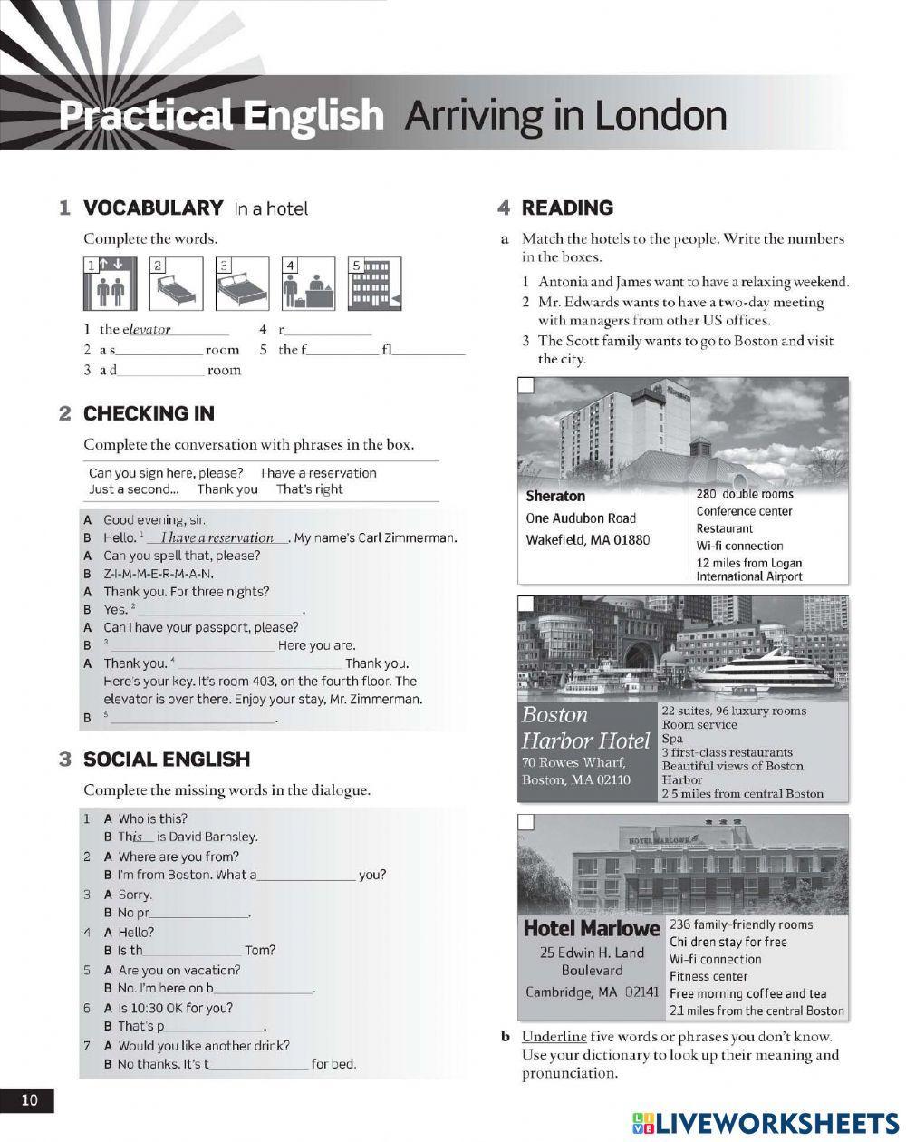 SB1 - Practical English - Arriving in London