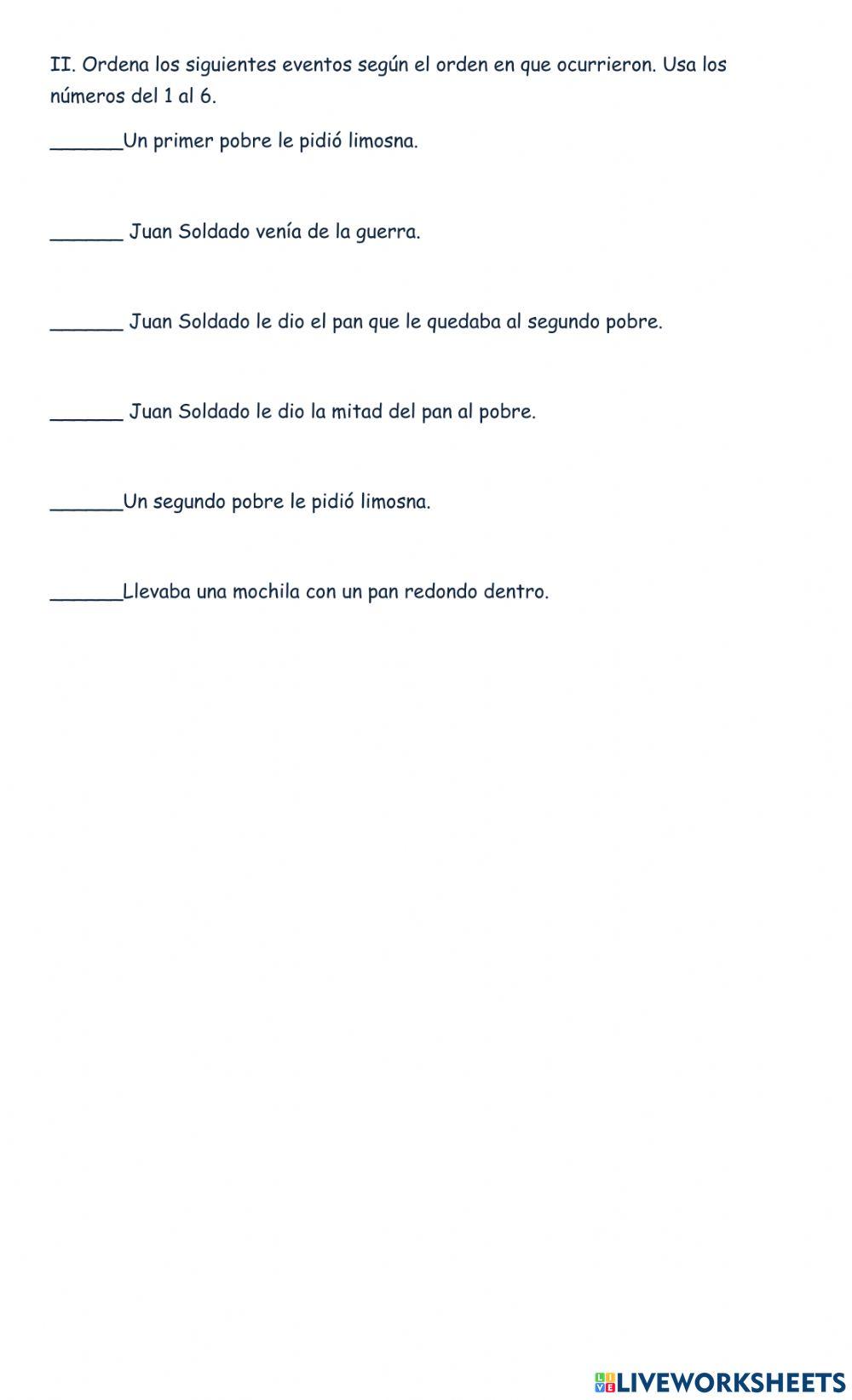 Comprensión de lectura