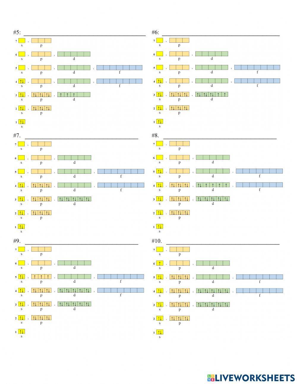 Electron Config Free Interactive Worksheets 2142890