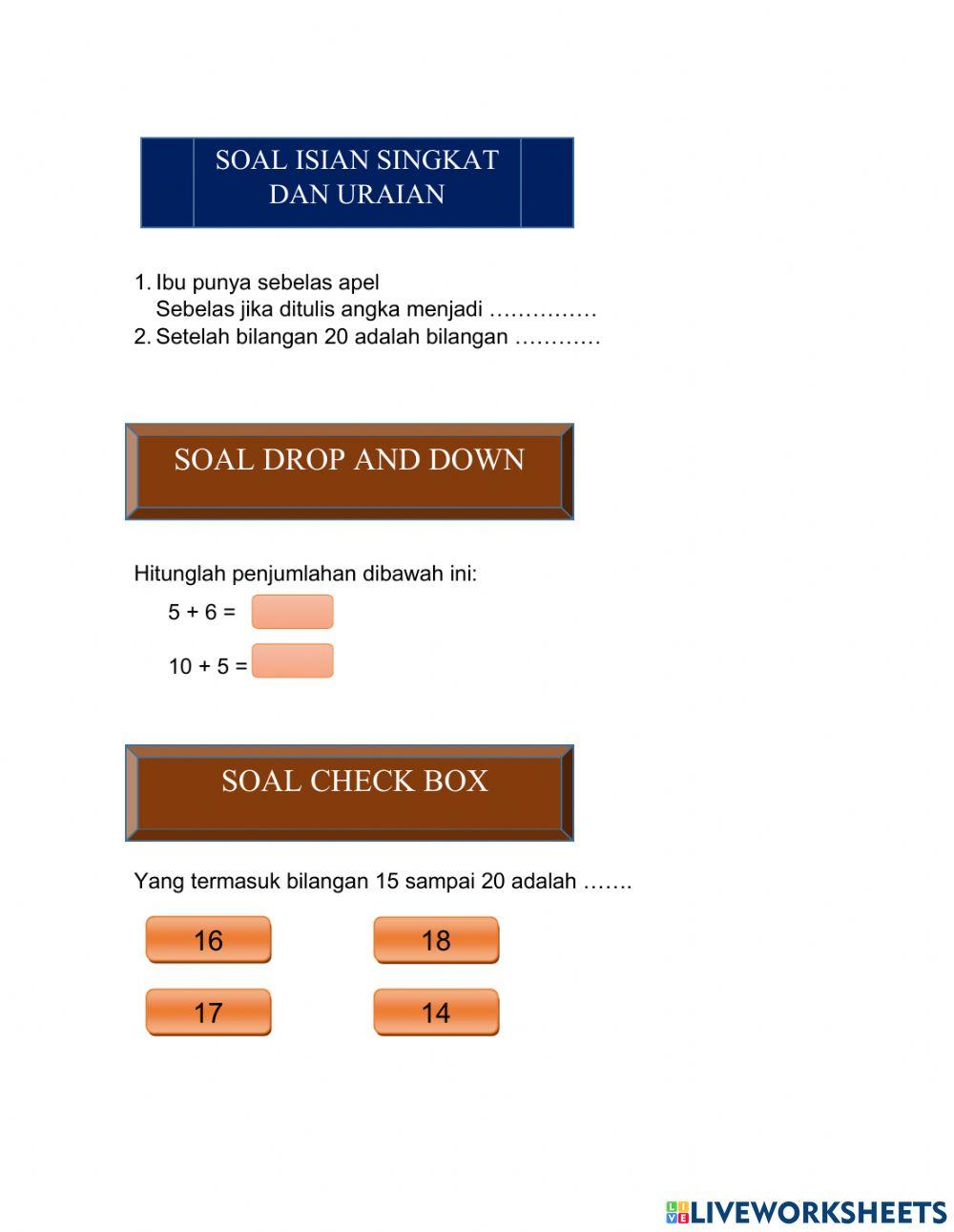 Lkpd matematika kelas 1 materi bilangan