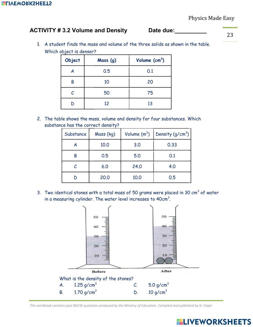 2143003 | Density | arif alfatah | LiveWorksheets
