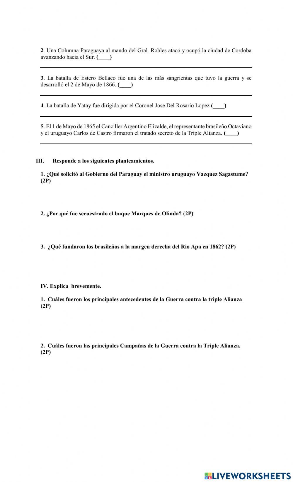 Historia de la Guerra contra la Triple Alianza