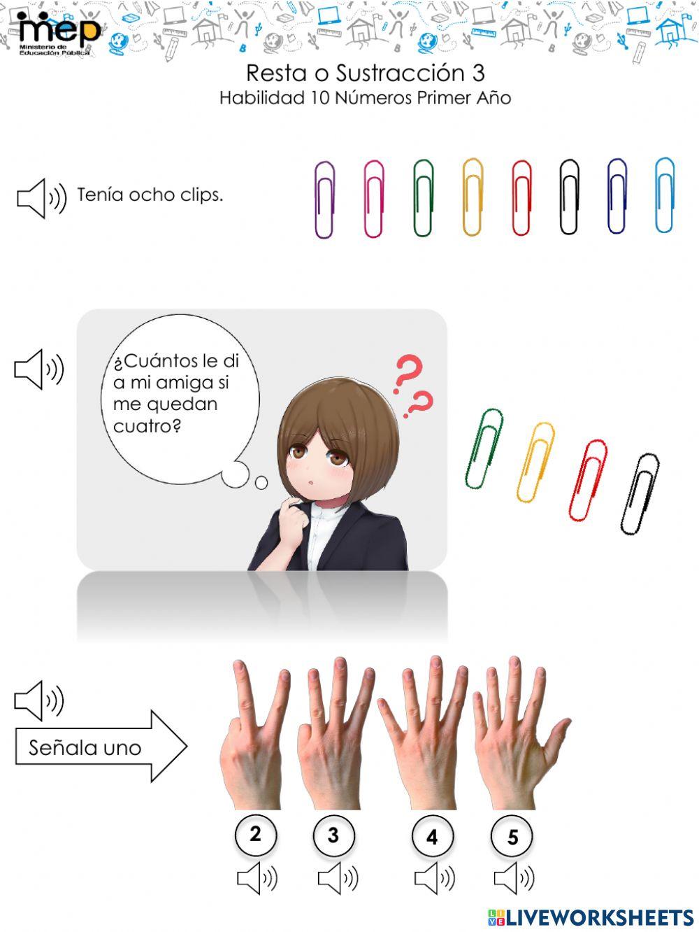 Resta o sustracción 3