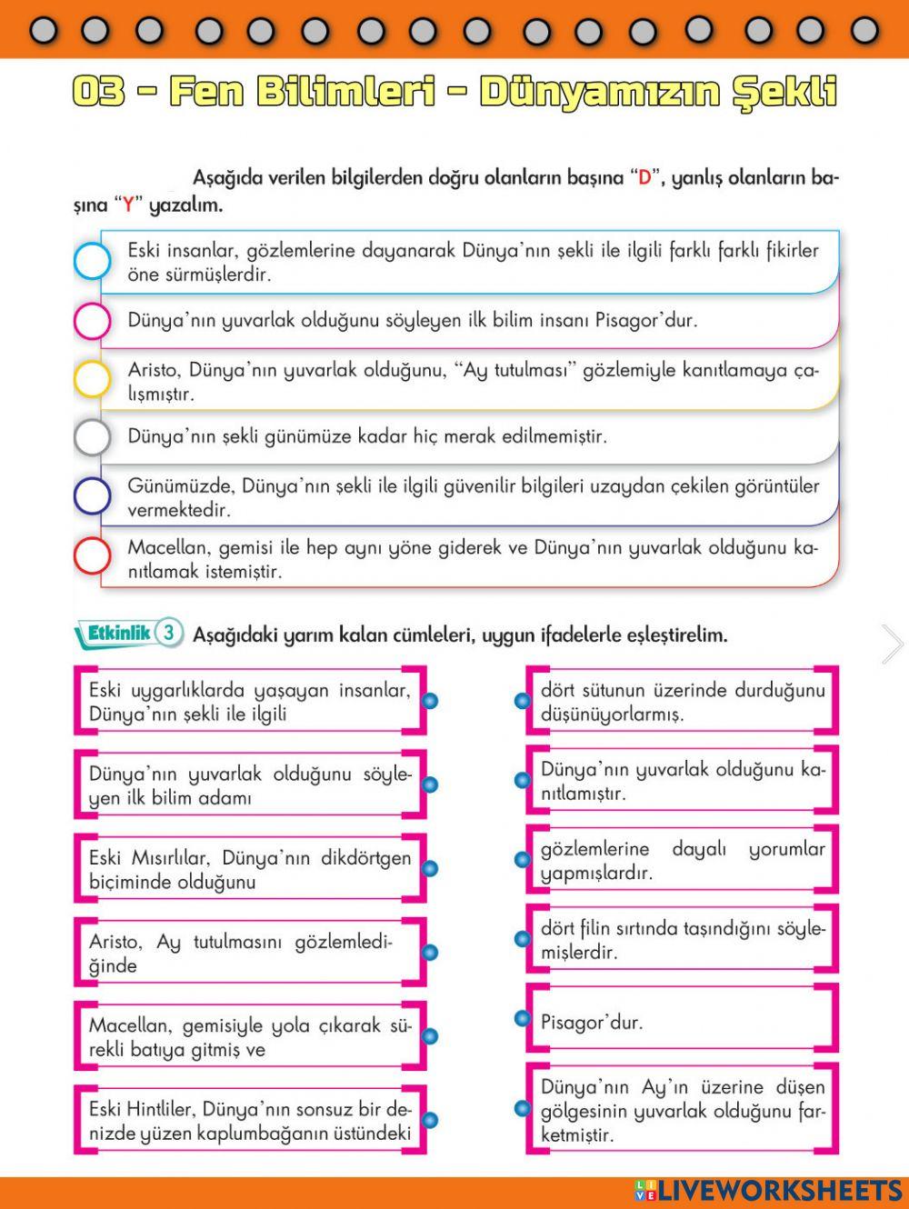 03-Fen Bilimleri-Dünyamızın Şekli