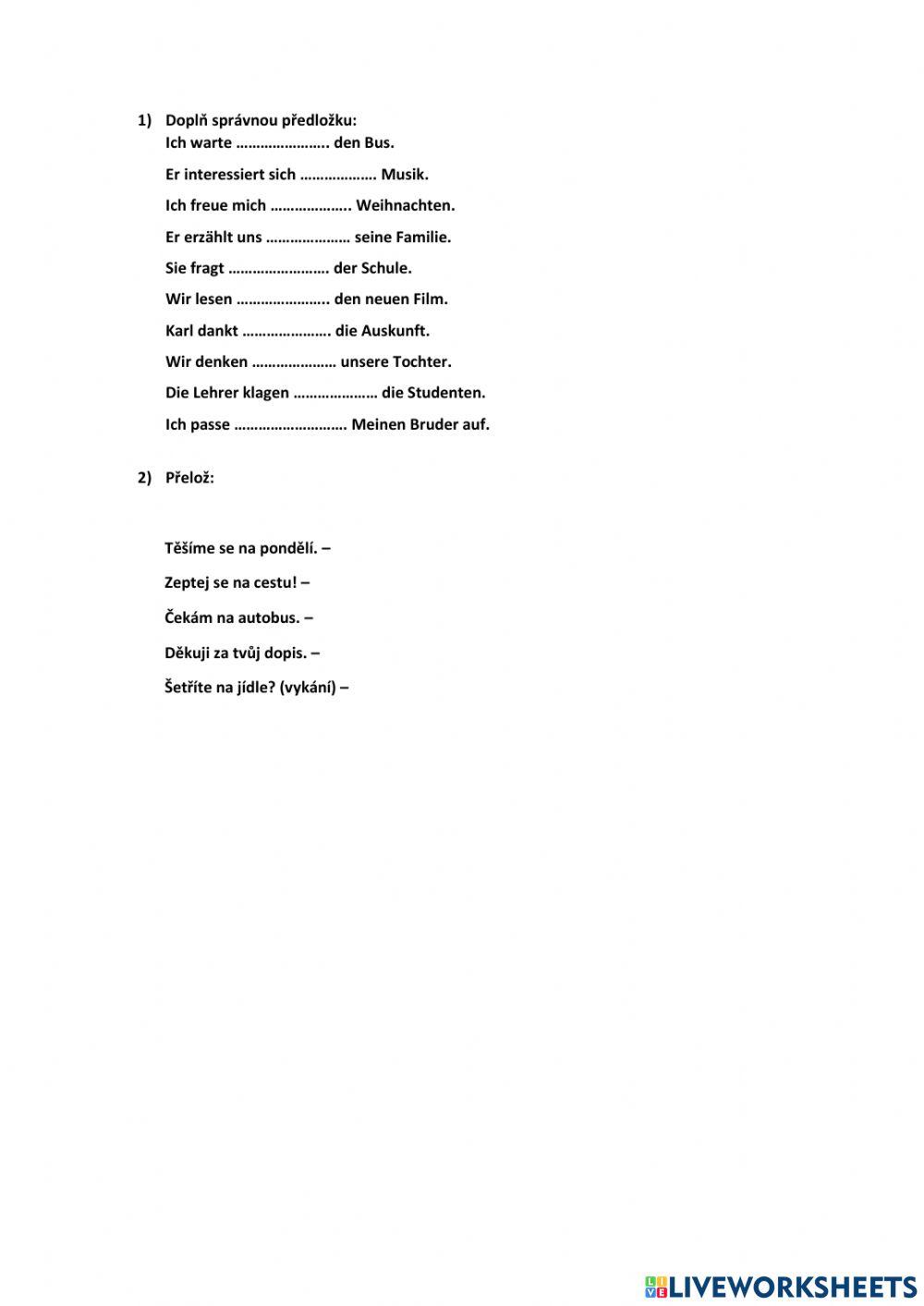 Verben mit Präpositionen