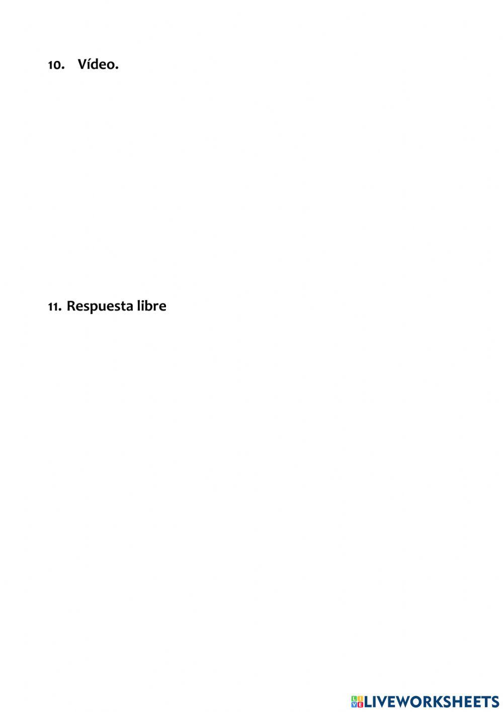 Muestra actividades Liveworksheets