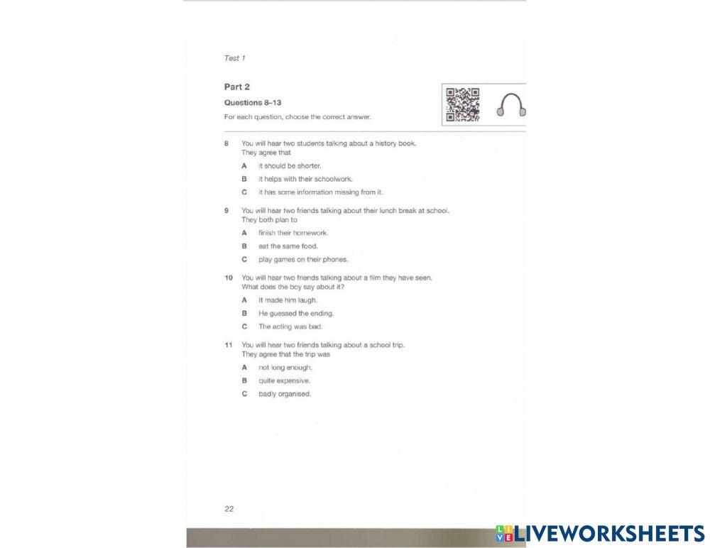 KET LISTENING MOCK EXAM 1