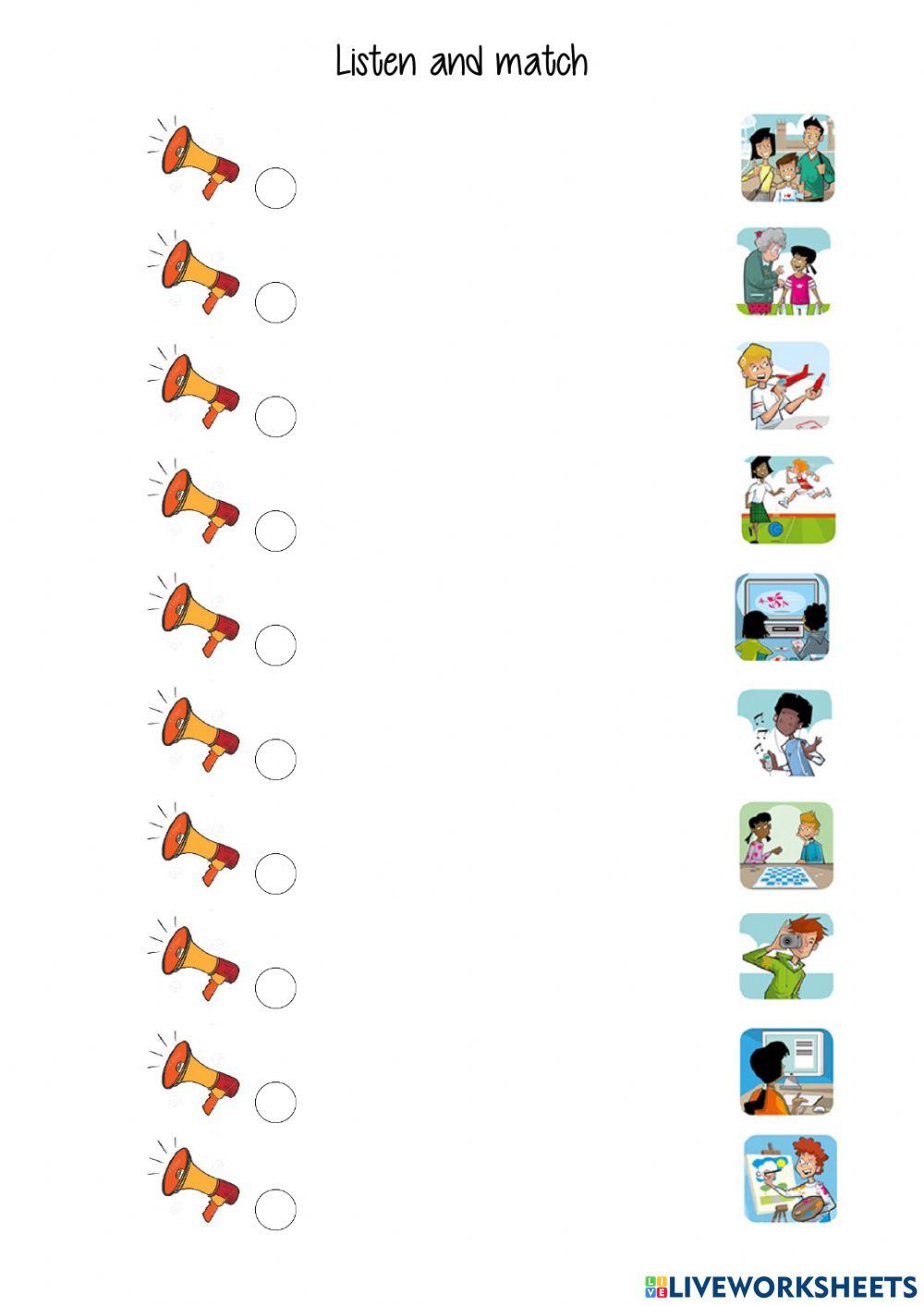 listen and match free time 1