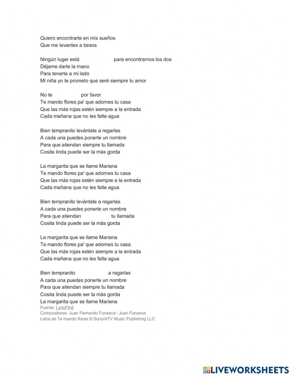 Te mando flores de Fonseca