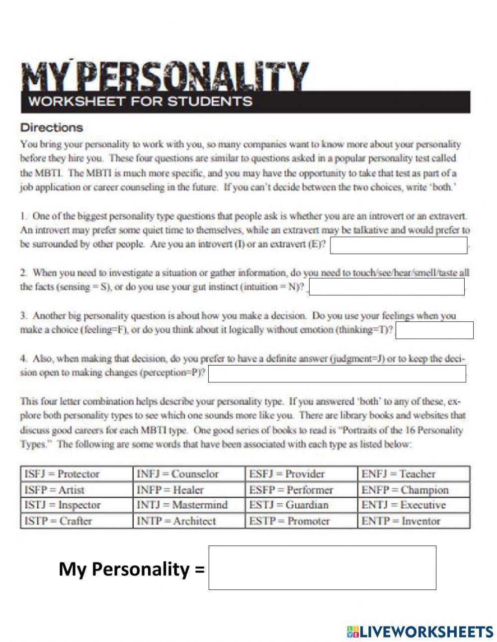 Career - my personality