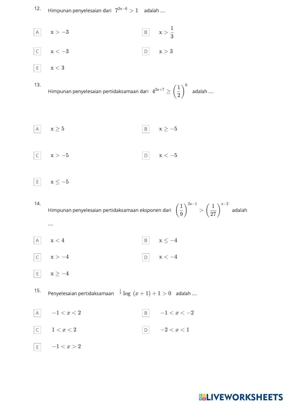 Eksponen dan Logaritma