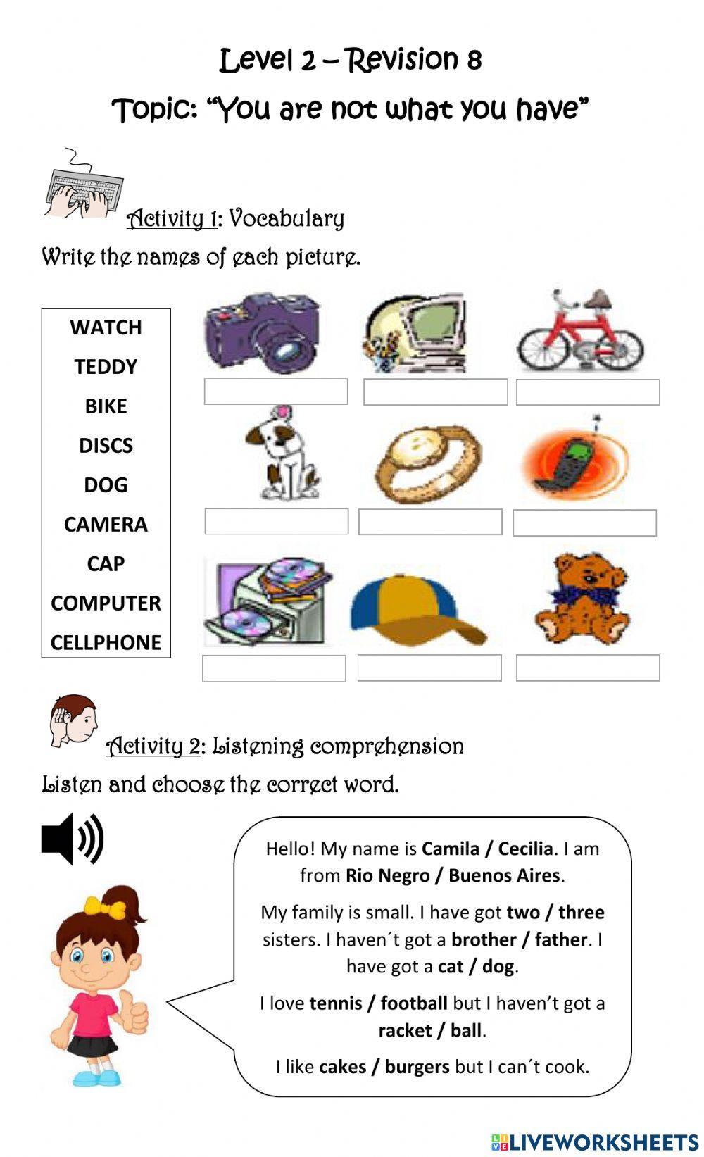 2143981 Personal Possessions Meli romi2021 possessions-vocabulary-english-esl-worksheets-pdf-doc